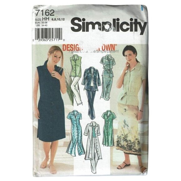 Simplicity Pattern 7162 Misses Size 6-12 Dress & Pants Set - Picture 1 of 2